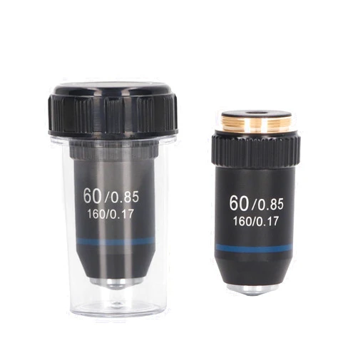 Fafeicy Achromatic Objective, 60X Achromatic Microscope Objective Lens High Magnification 20.2mm Thread for Compound Magnifier Supplies, Borescopes