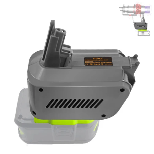 MAKBOS V10 Battery Adapter for RYOBI for Dyson V10 Replacement 25.2V Original Battery,for Dyson V10 Animal Absolute Motorhead Fluffy Total Clean SV12 Cordless Stick Vacuum Cleaner (only Adapter)