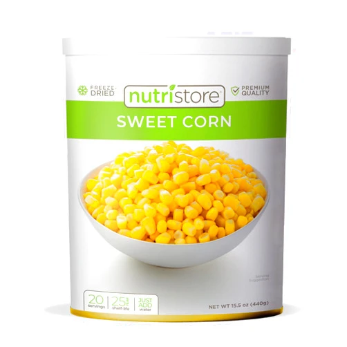 Nutristore Freeze Dried Corn | Premium Quality Vegetables for Healthy Snack or Long Term Storage | Emergency Survival Canned Food Supply | Bulk #10 Can Veggies | 25 Year Shelf Life