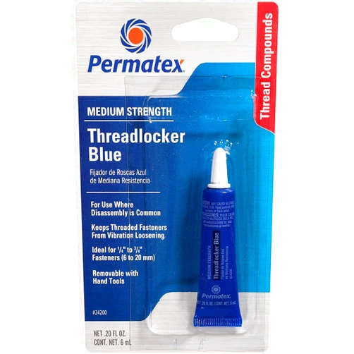 Permatex 24200 Medium Strength Threadlocker Blue, 6 ml