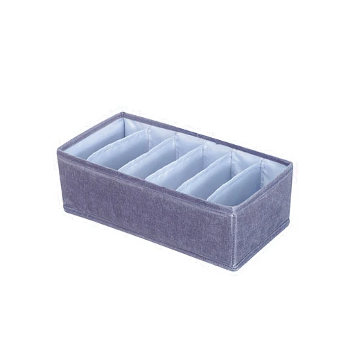 SANYGE Fabric Uderwear Bra Storage Box Underwear Organizing Box Underwear Socks Dividing Storage Box Drawer Organizer Gray 6 tiles