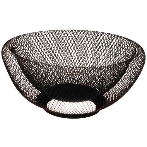 Cq acrylic Metal Wire Fruit Basket,Large Round Storage Baskets for Bread,Metal Wire Bread Fruit Bowl Vegetable Stand Holder for Snacks,Modern Fruit Bowl Decorate Kitchen Counter,Black