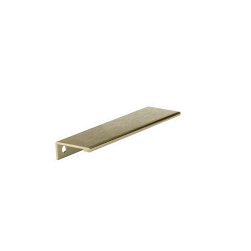 Richelieu Hardware BP9898128CHBRZ Lincoln Collection 5 1/16-inch (128 mm) Center-to-Center Brushed Champagne Bronze Modern Cabinet and Drawer Edge Pull Handle for Kitchen, Bathroom, and Furniture