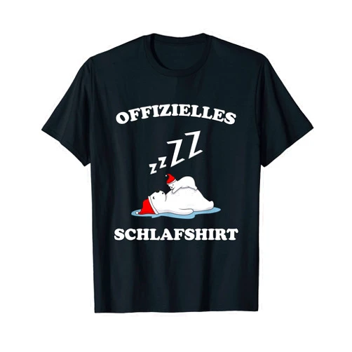 Langschläfer Morgenmuffel Nachteule Geschenkidee Sleep Pyjamas Nightdress Polar Bear Gift T-Shirt