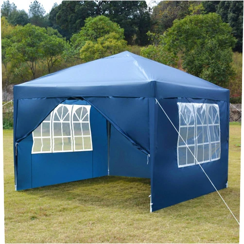Galunt Pop Up Canopy Tent 10' x 10' Practical Waterproof Right-Angle Folding Tent with Two Doors & Two Windows Pop Up Gazebo for Patio, Outdoor, Wedding Parties and Events