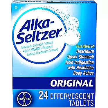 Alka-Seltzer Effervescent Tablets Original - 24 ea., Pack of 2