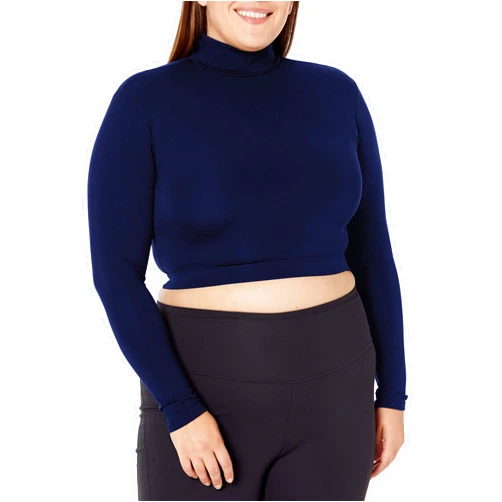 Capezio Womens Capezio Turtleneck Long Sleeve Top