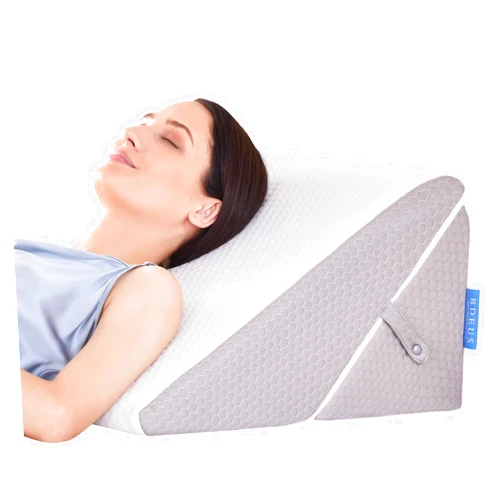 BDEUS Wedge Pillow for Sleep Apnea, Memory Foam Wedge Pillow for Back Pain Relief, Reading, Adjustable 9 &12 Inch, Bed Wedge Pillow for Surgery, Acid Reflux,Gerd, Removable Washable Cover, White