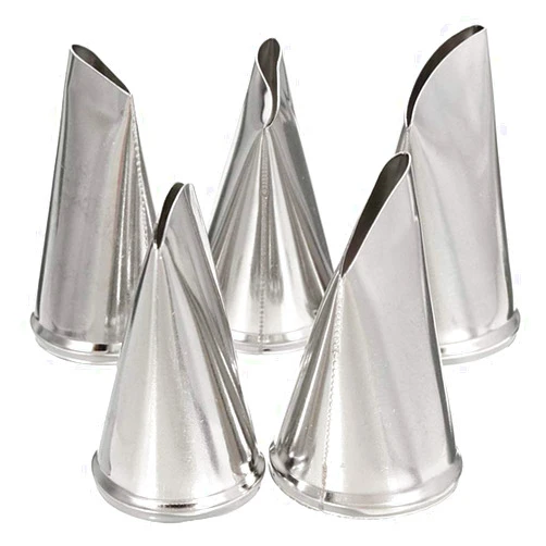 Better18 Rose Petal Nozzles, DIY Stainless Steel Icing Piping Nozzle, 5 Pcs Petal Piping Nozzles Cake Decorating Tips Set for Cupcakes and Backing Cookies