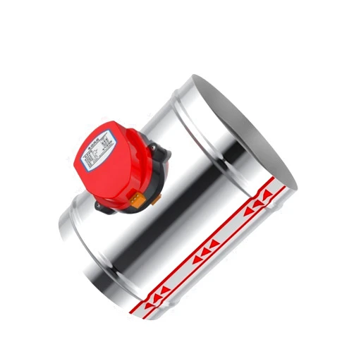 BARRINS Stainless Steel Air Damper Valve 1pc 80-125mm stainless steel air damper valve HVAC electric duct motorized for ventilation pipe 220V(150MM,DC12V)