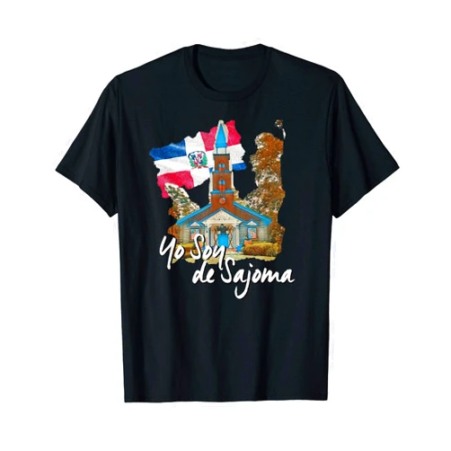 Dominican Clothes Yo soy de Sajoma, Dominican Flag, bandera dominicana T-Shirt