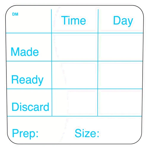 DayMark Safety Systems DissolveMark IT110038 Made/Ready/Discard Dissolvable Label, 2