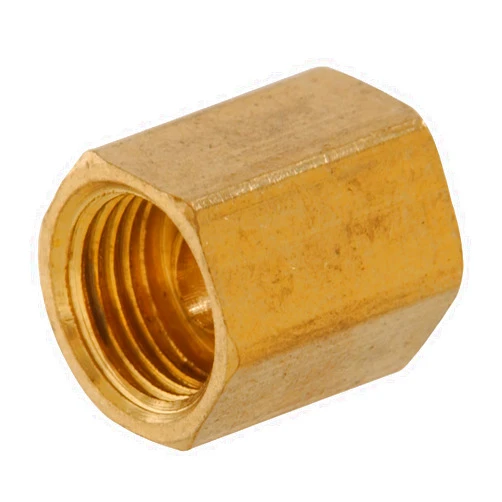 The Hillman Group 58341 Brass Inverted Flare Fitting - Union 3/16 O.D. x 3/16 O.D. Tube , 8-Pack
