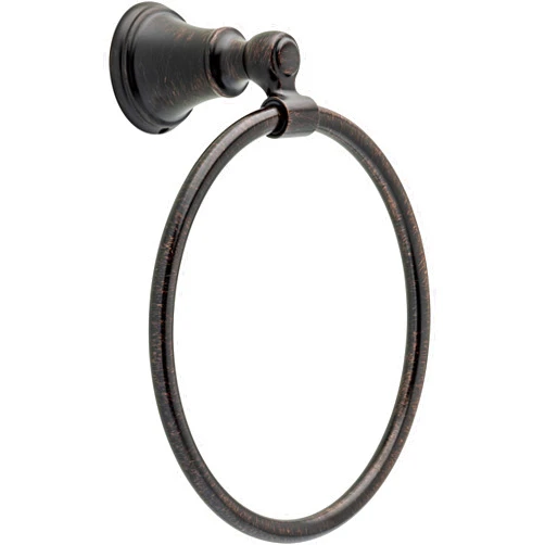 Delta Woodhurst (1-Pack) Hand Towel Holder Venetian Bronze Towel Racks for Bathroom Wall Round Towel Ring Holder for Bath Towel Hanger for Kitchen, Bathroom Accessories 73246-RB