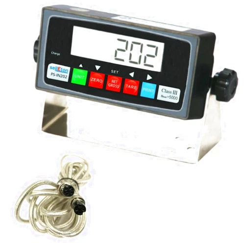 SELLETON.COM ACCURATE SCALES WITH BETTER PRICING SellEton Ps-IN202 Ntep Legal for Trade LCD Indicator with Rs-232 Port/and 15' Cable for Floor Scale (Compatible with Any Floor Scale)