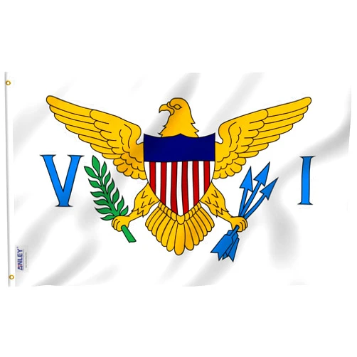 ANLEY Fly Breeze 3x5 Feet Virgin Islands of the United States Flag - Vivid Color and Fade Proof - Canvas Header and Double Stitched - Virgin Islander Flags Polyester with Brass Grommets