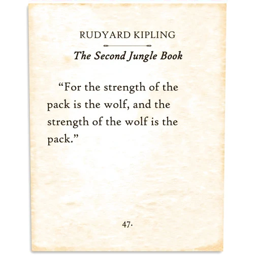 Lone Star Art Rudyard Kipling - The Second Jungle Book - Classic Book Page Jungle Decor, Literary Art Poster, Nursery and Kids Room Print, Vintage Gift for Book Lovers, 11x14 Unframed Typography Art Print Poster