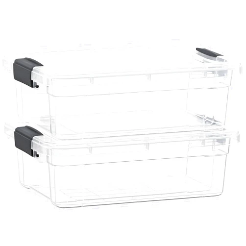 Superio Clear Storage Boxes with Lids, 7 Quart Plastic Container Bins for Organizing, Stackable Crates, BPA Free, Non Toxic, Odor Free, Organizers for Home, Office, School, and Dorm