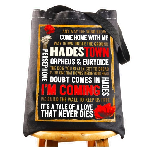 BWWKTOP Hadestown Musical Tote Bag Hadestown Broadway Gifts Hadestown Musical Merchandise Hadestown Theatre Shoulder Bag