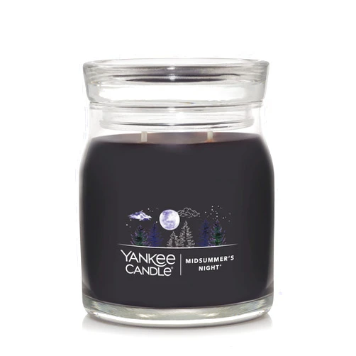 Yankee Candle MidSummer's Night Scented, Signature 13oz Medium Jar 2-Wick Candle, Over 35 Hours of Burn Time