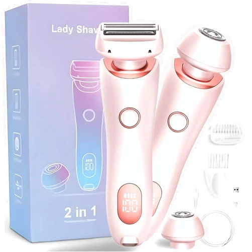 Fredytu Dusk Razor for Women - The Glide Pro 3.0 Razor, Duskofficial Razor, CloudGlide Pro Shaver, Electric Shaver for Women Bikini Trimmer Electric Razors Wet Dry Use 2 in 1 Silk Glide Pro Shaver (Pink)