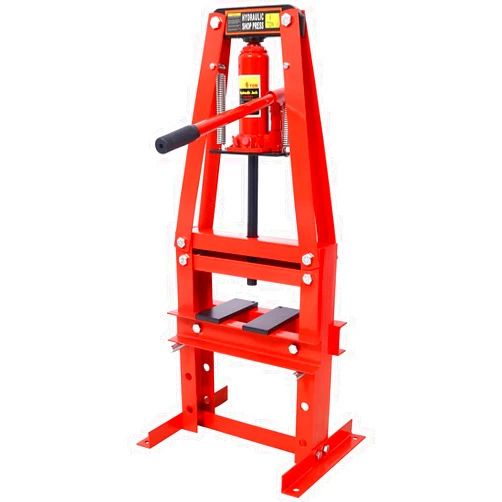 AMZOSS 6-Ton Benchtop Hydraulic, A-Frame Garage Floor Adjustable Hydraulic Shop Press with Stamping Plates to Bend, Straighten, Or Press Parts, 6 Ton Shop Press for Car Repair and Garage,Red