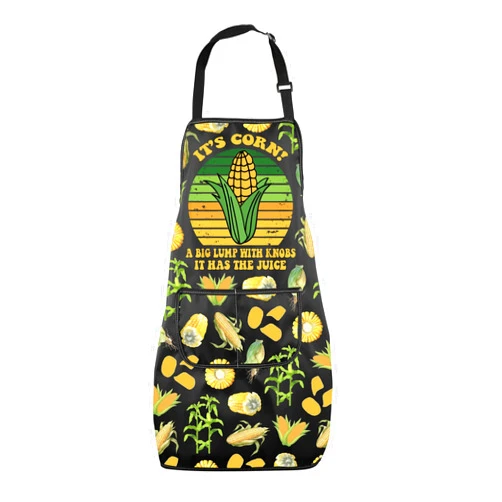 MNIGIU Sweet Corn Farmer Apron It's Corn A Big Lump With Knobs It Has The Juice Kitchen Apron Farm Themed Gifts Foodie Merch