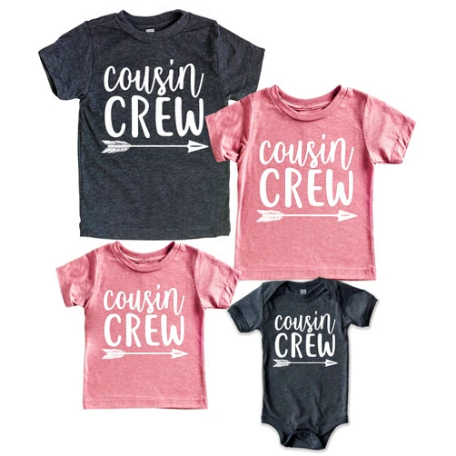 Teeny Fox Cousin Crew Shirts Tee Toddler T-Shirt Baby Bodysuit Set for Family Matching Outfit