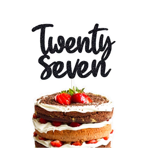 Veegood Happy 27th Birthday Cake Topper twenty seven Birthday Cake Toppers, Funny 27th Cake Topper for Men,27 Cake Topper For Women, 27th birthday decorations,27th Birthday Cake Topper