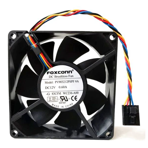 AJSWISH PV903212PSPF 0A Fan 12V 0.60A 4-Wire PWM Temperature Control Cabinet Fan PV903212PSPF0A