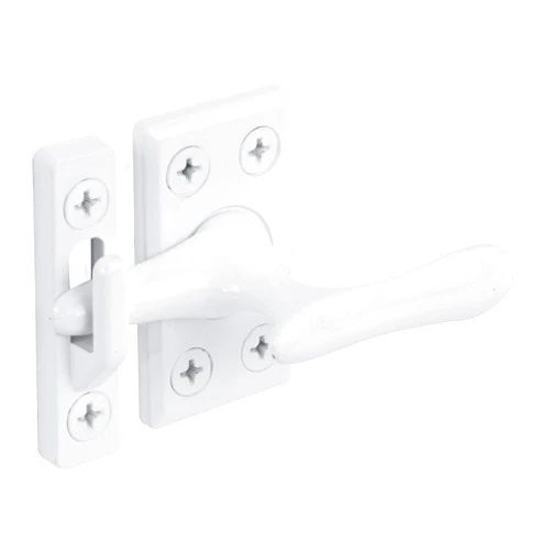 Prime-Line U 9936 Diecast with White Finish, Casement Window Sash Lock (Single Pack)