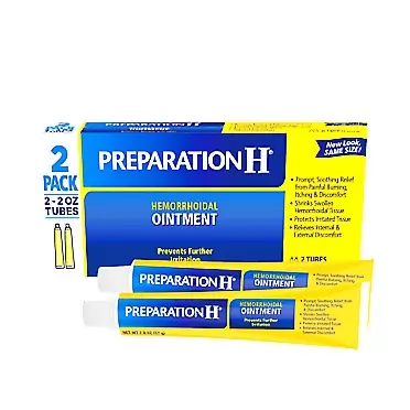 Preparation H Hemorrhoidal Ointment 2 Ounce Tube (Pack of 2)