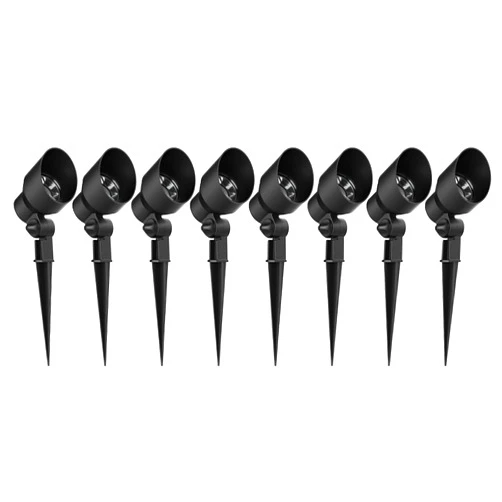 VENUS MANUFACTURING Malibu Low Voltage Floodlight LED Outdoor Landscape Lighting 12V Landscape Spotlight 6W Garden Light for Patio Yard 8Pack