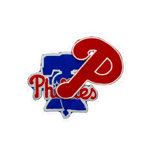 Generic Set of 2 Phillias Embroidered Iron On Sew On Patches for Jackets Vest and Clothes for Sports Loves