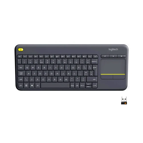 Logitech Wireless Touch Keyboard K400 with Built-In Multi-Touch Touchpad, Black (Renewed)