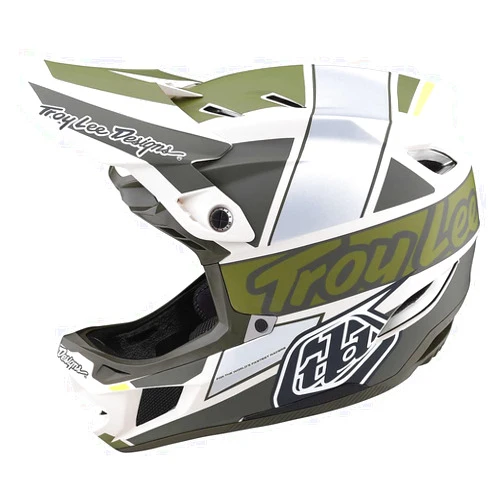 Troy Lee Designs D4 Composite Full-Face Bicycle Helmet. Max Ventilation Lightweight MIPS EPP EPS Racing Downhill DH BMX MTB - Adult Men Women - Team Military, X-Large