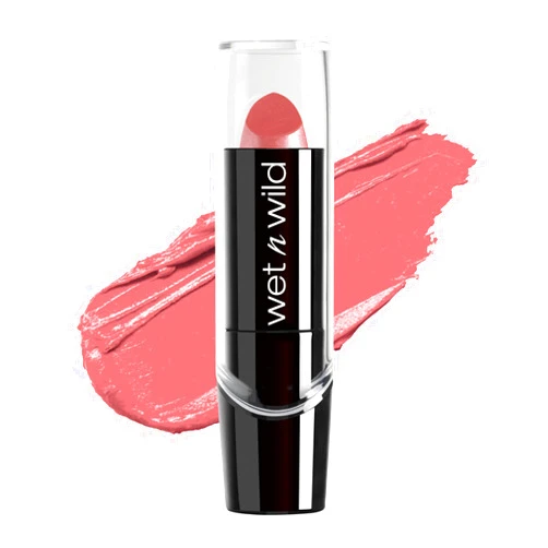 wet n wild Silk Finish Lipstick, Hydrating Rich Buildable Lip Color, Formulated with Vitamins A,E, & Macadamia for Ultimate Hydration, Cruelty-Free & Vegan - Sunset Peach