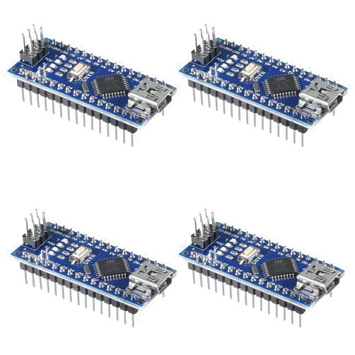 AITIAO 4Pcs for Nano V3.0 ATmega328P Module CH340G 5V 16M Mini USB Micro Controller Development Board with PIN Headers(Without USB Cable)