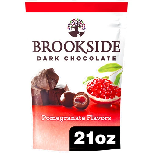 BROOKSIDE Dark Chocolate and Pomegranate Flavored Snacking Chocolate Bag, 21 oz