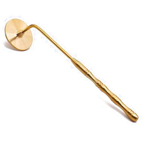 Luzen 1PC Long Handle Copper Incense Ash Press Tool Incense Ash Powder Press Seal Stick Shovel DIY Incense Fragrance Accessories for DIY Incense Making Supplies, Gold