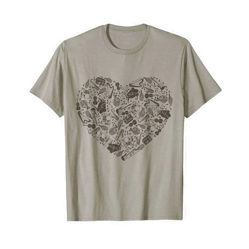 Love Music Gifts & Accessory Instruments Heart Love Musical Instruments Clothing Notes Music Heart T-Shirt