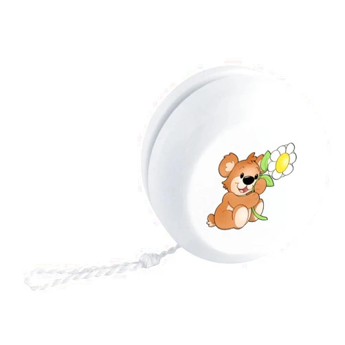 Azeeda 'Flower Teddy Bear' Retro Style Yo-Yo (YY00034347)