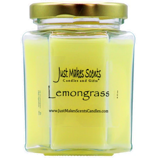 Just Makes Scents Lemongrass Scented Blended Soy Candle by Just Makes Scents
