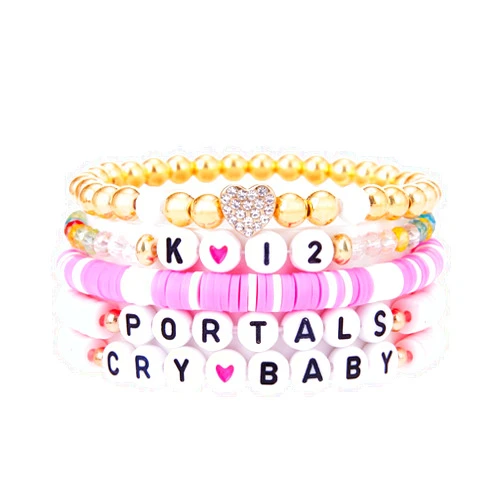 ZerosJdfy Album Inspired Handmade Music Bracelet Set, Melanie Martinez Merch, Melanie Martinez Bracelets, Friendship Bracelets for Fans