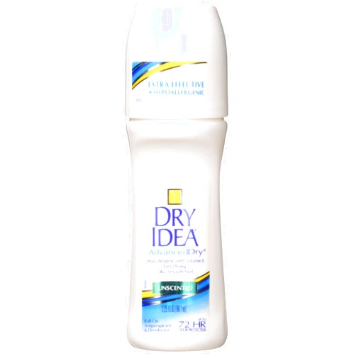 Dry Idea Anti-Perspirant Deodorant Roll-On Unscented, 3.25 Fl Oz (Pack of 3)