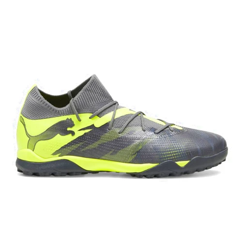 PUMA - Mens Future 7 Match Rush Tt Shoes, Color Strong Gray/Cool Dark Gray/Electric Lime, Size: 7 M US