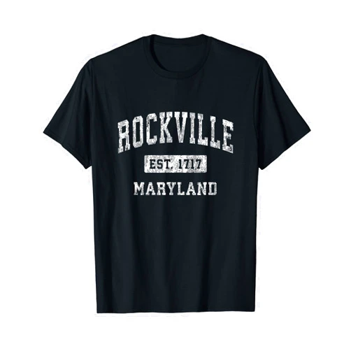 Rockville MD T-Shirts & Retro Tees Rockville Maryland MD Vintage Established Sports Design T-Shirt