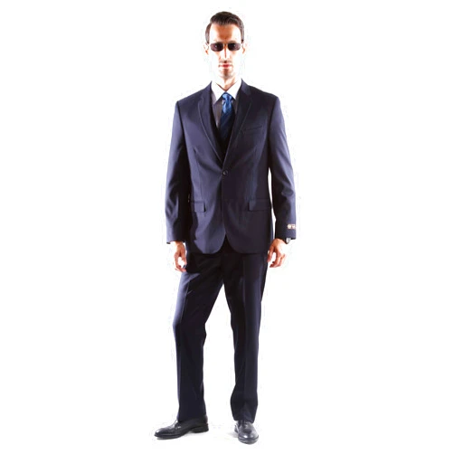 Caravelli Men's 2 Button Superior 150s Extra Fine 3 pcs Vested Dress Suits
