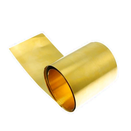 PZRT 0.1x50x1000mm Brass Sheet Roll, Metal Foil Plate 0.1mm Thickness
