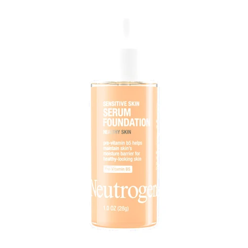 Neutrogena Healthy Skin Sensitive Skin Serum Foundation with Pro-Vitamin B5, Color Correcting & Pore Minimizing Liquid Foundation & Face Serum, Buildable Coverage, Light/Medium 03, 1 oz